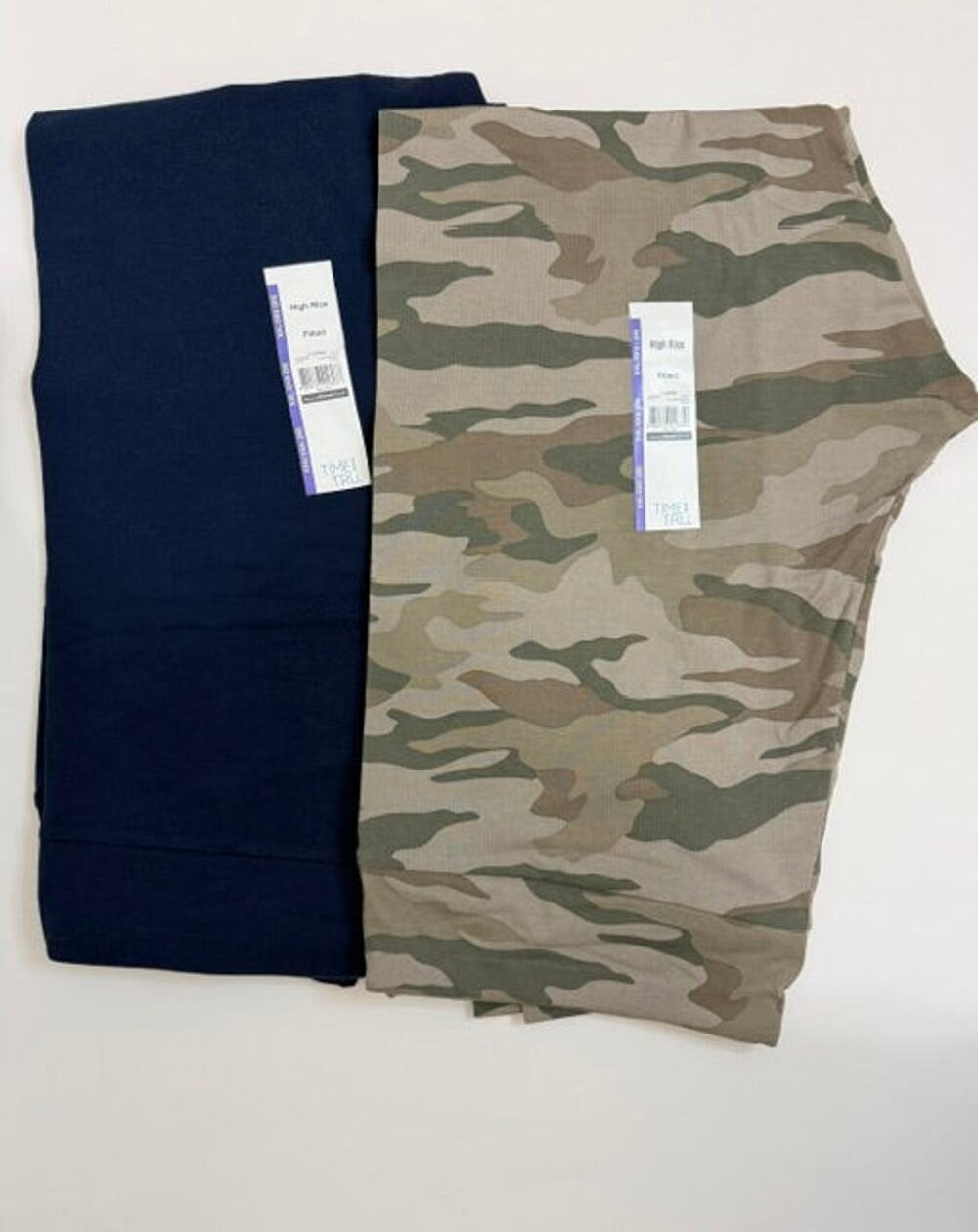 Time and Tru High Rise Leggings Bundle (2) Navy + Camo SzXXL(20) NWT
